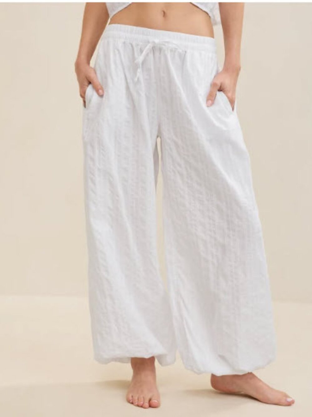 Aerie OVERSLEPT by Aerie Seersucker Balloon Pant